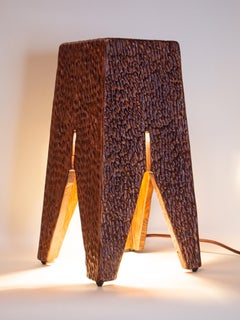 Lámpara de sobremesa artesanal de madera maciza de diseño moderno de mediados de siglo STANCE