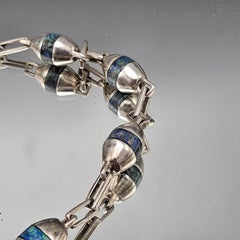 Artisan Sterling Necklace With Blue Green Stone