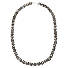 Artisan Sterling Silver Floral-Inspired Bead Necklace