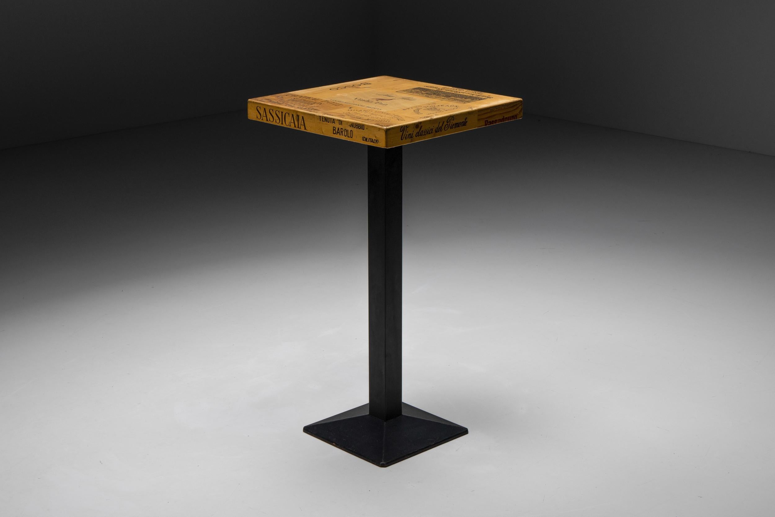 Metal Artisan Tables Hautes Travail Belge, Early 2000s For Sale