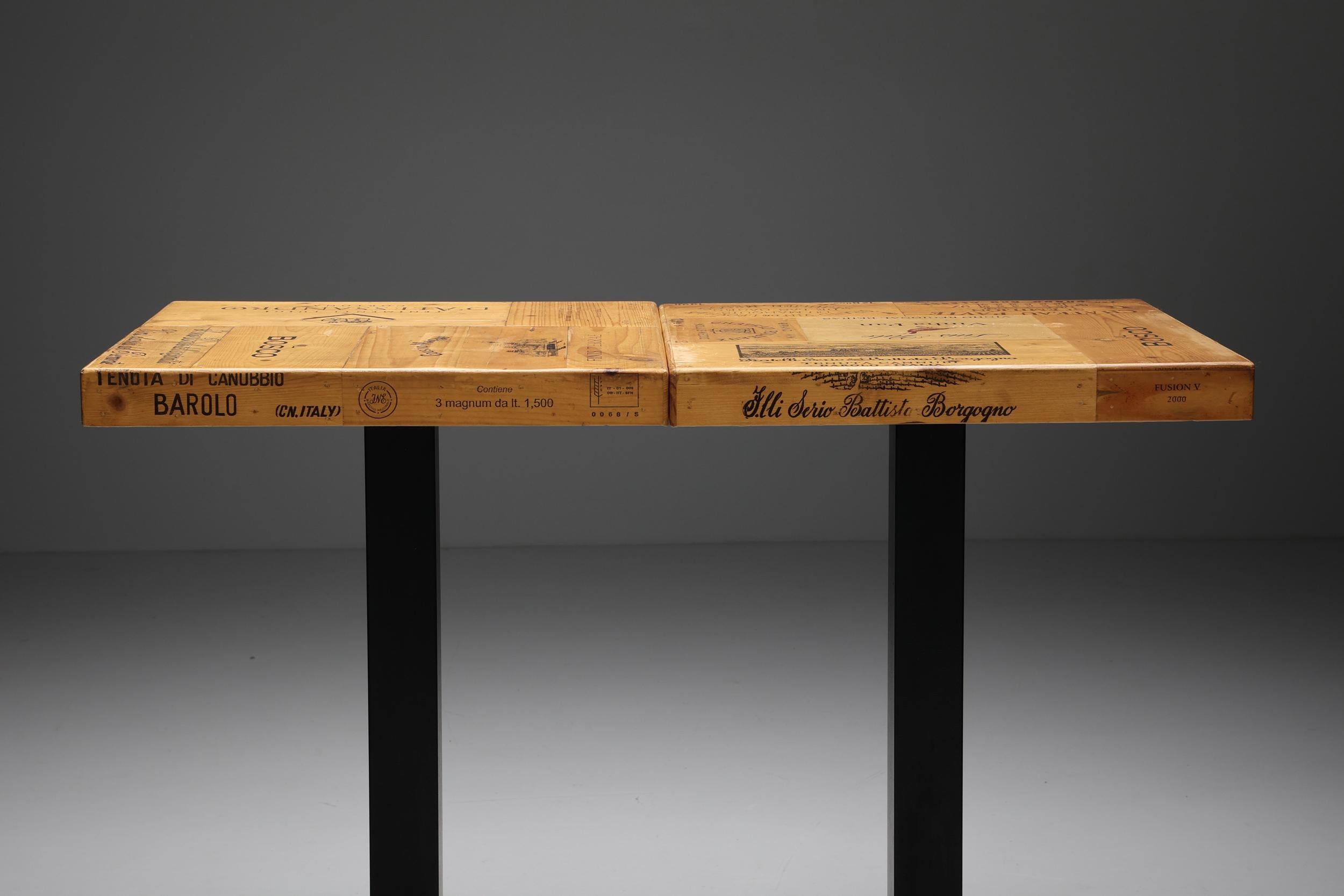 Artisan Tables Hautes Travail Belge, Early 2000s For Sale 1