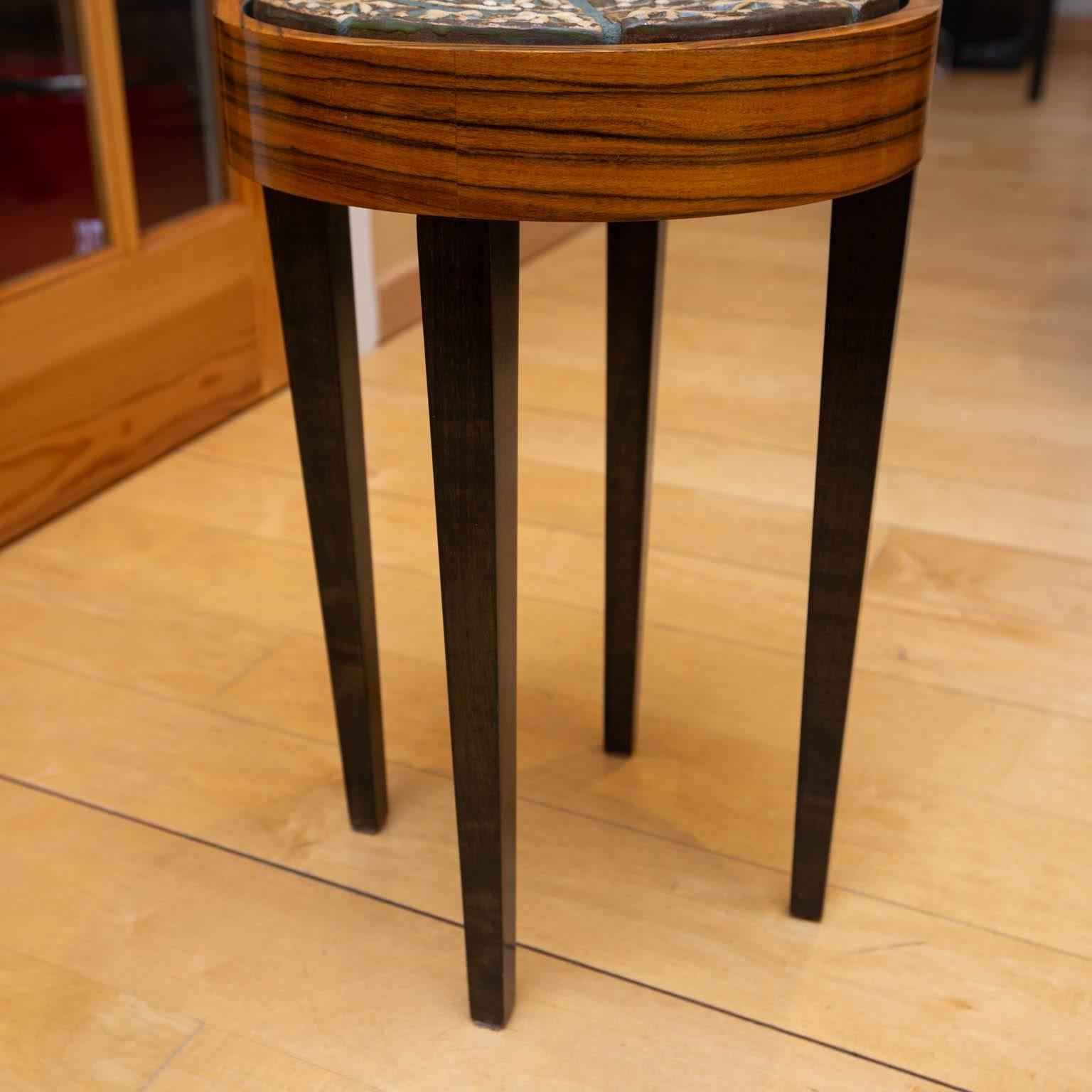 Modern Artisan Tile Table For Sale