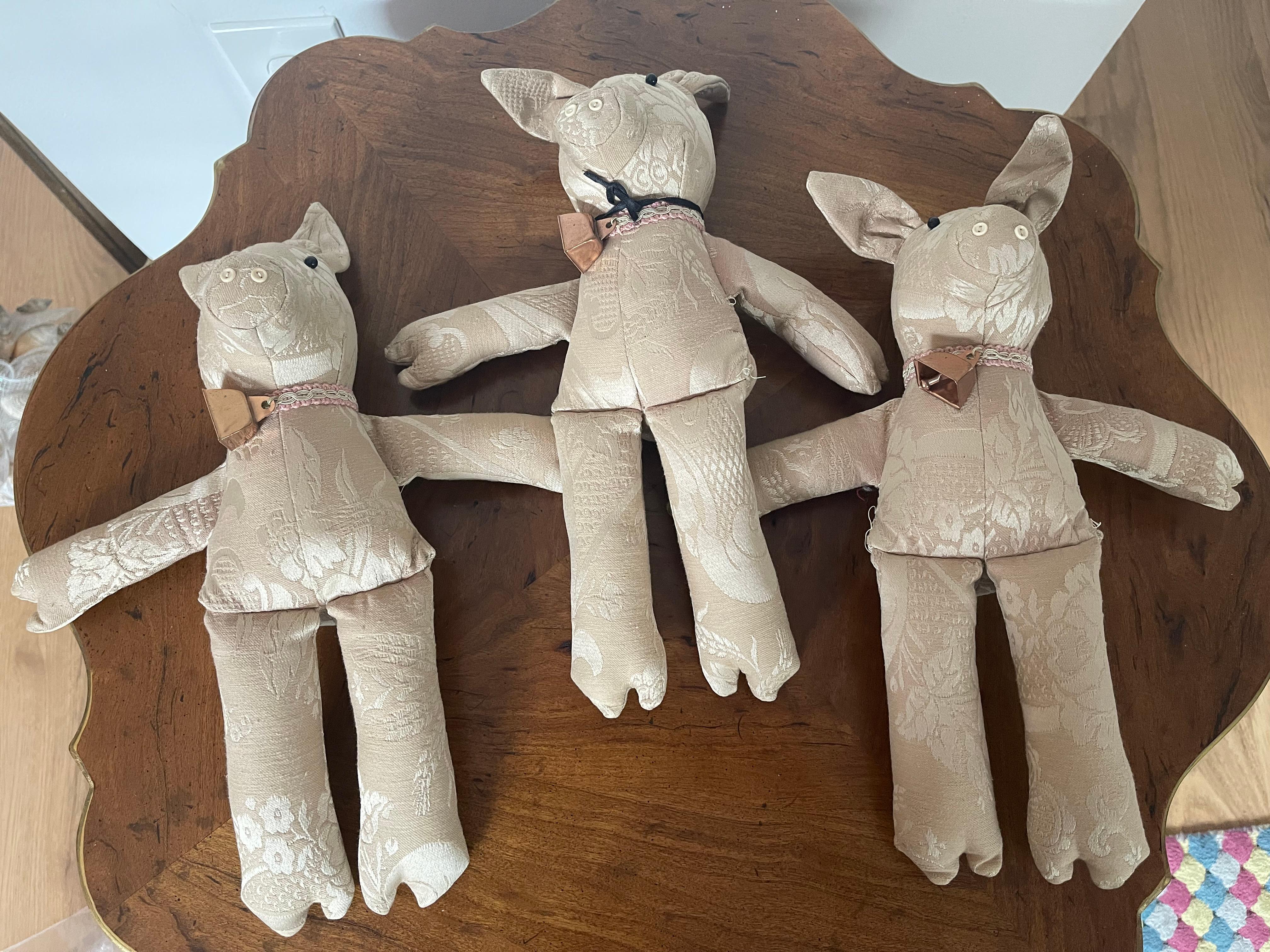 Américain Jouets artisanaux 3 petites poupées en vente