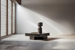 Forza Artigiana Inedita #64: Tavolino da caffè in legno massiccio di Joel Escalona, decorazione d'accento