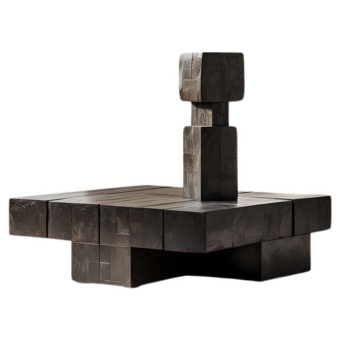 Artisan Unseen Force #64: Joel Escalona's Solid Wood Coffee Table, Decor Accent For Sale