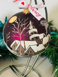 Artisan Vintage European Blown Glass Jumbo Christmas Ornament