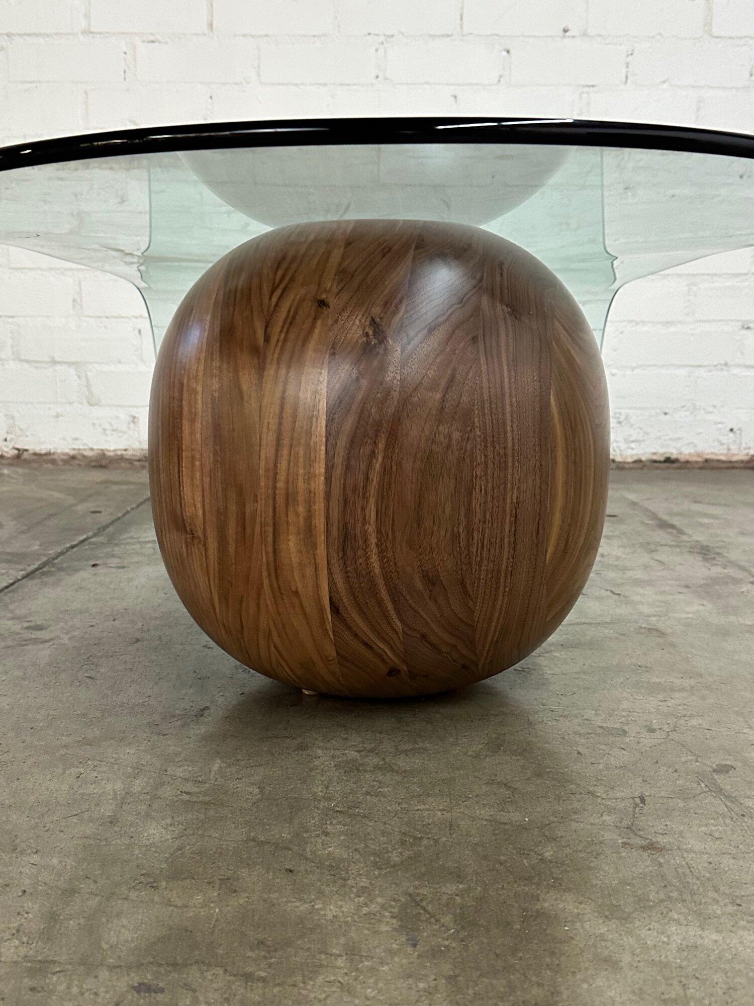 Artisan walnut waterfall coffee table 1