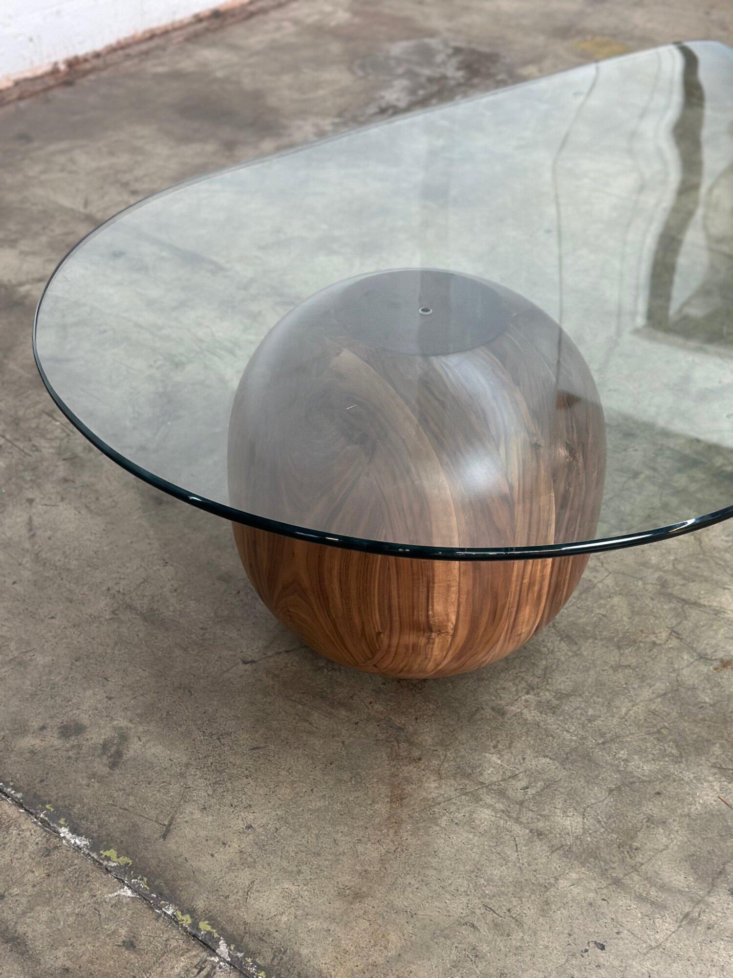 Artisan walnut waterfall coffee table 2