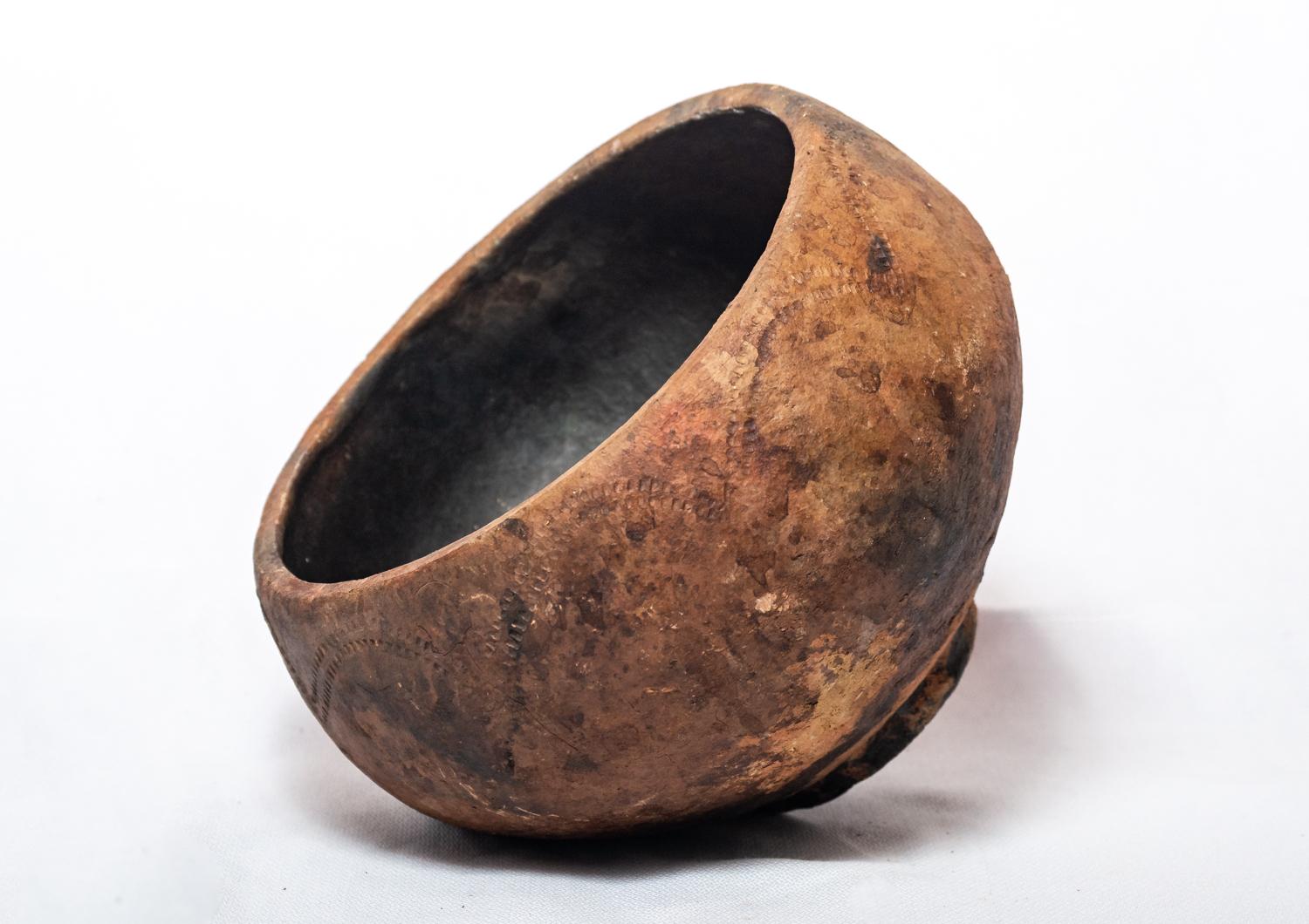 Hand-Crafted Artisan Wood-Ash Fired Local Clay Vase For Sale