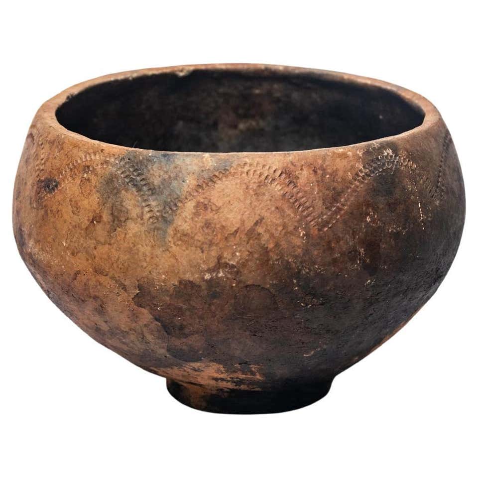 Local Clay Wood- Ash Fired Clay Vase For Sale at 1stDibs