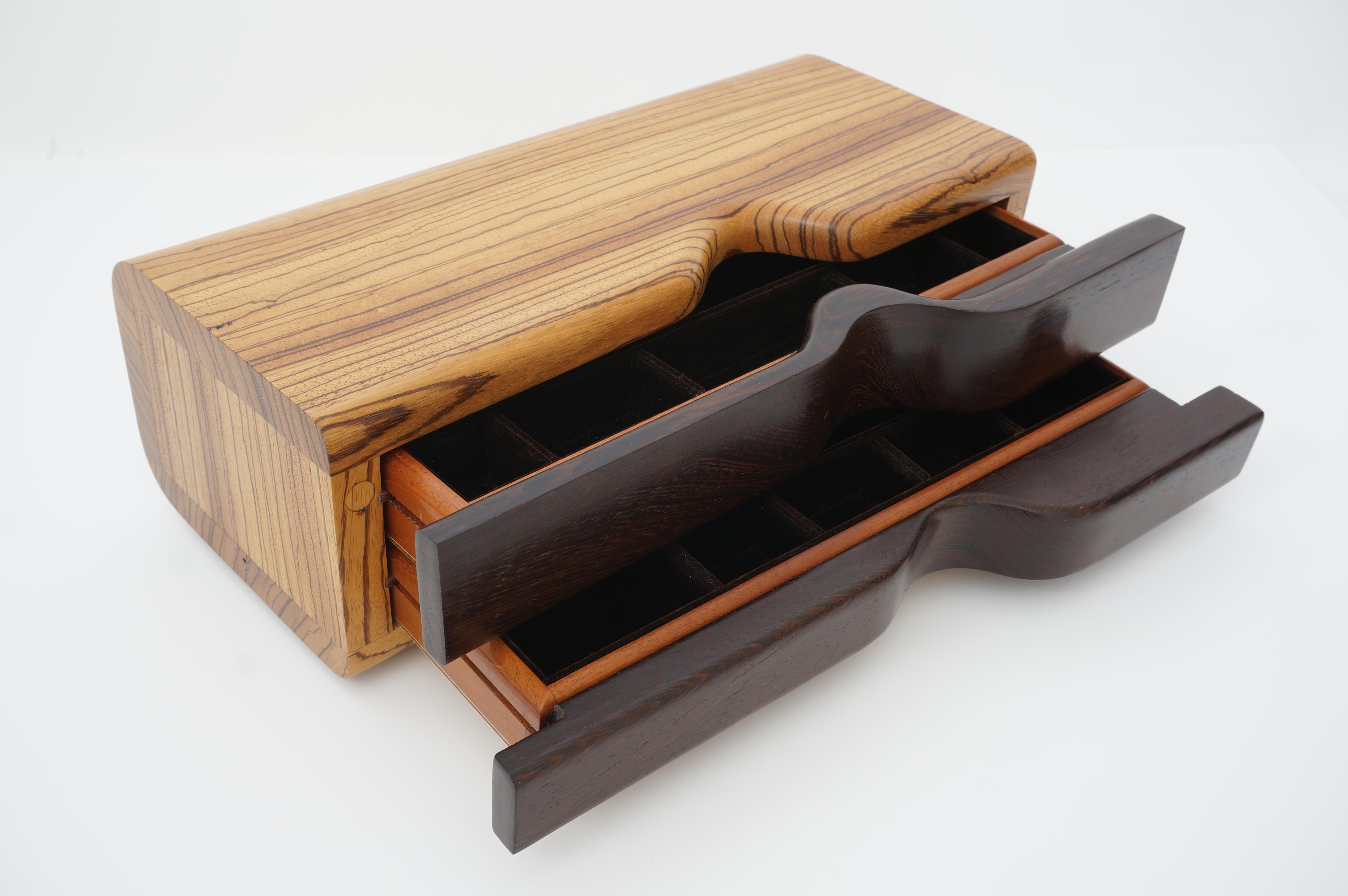20th Century Artisan Wood Jewelry Box