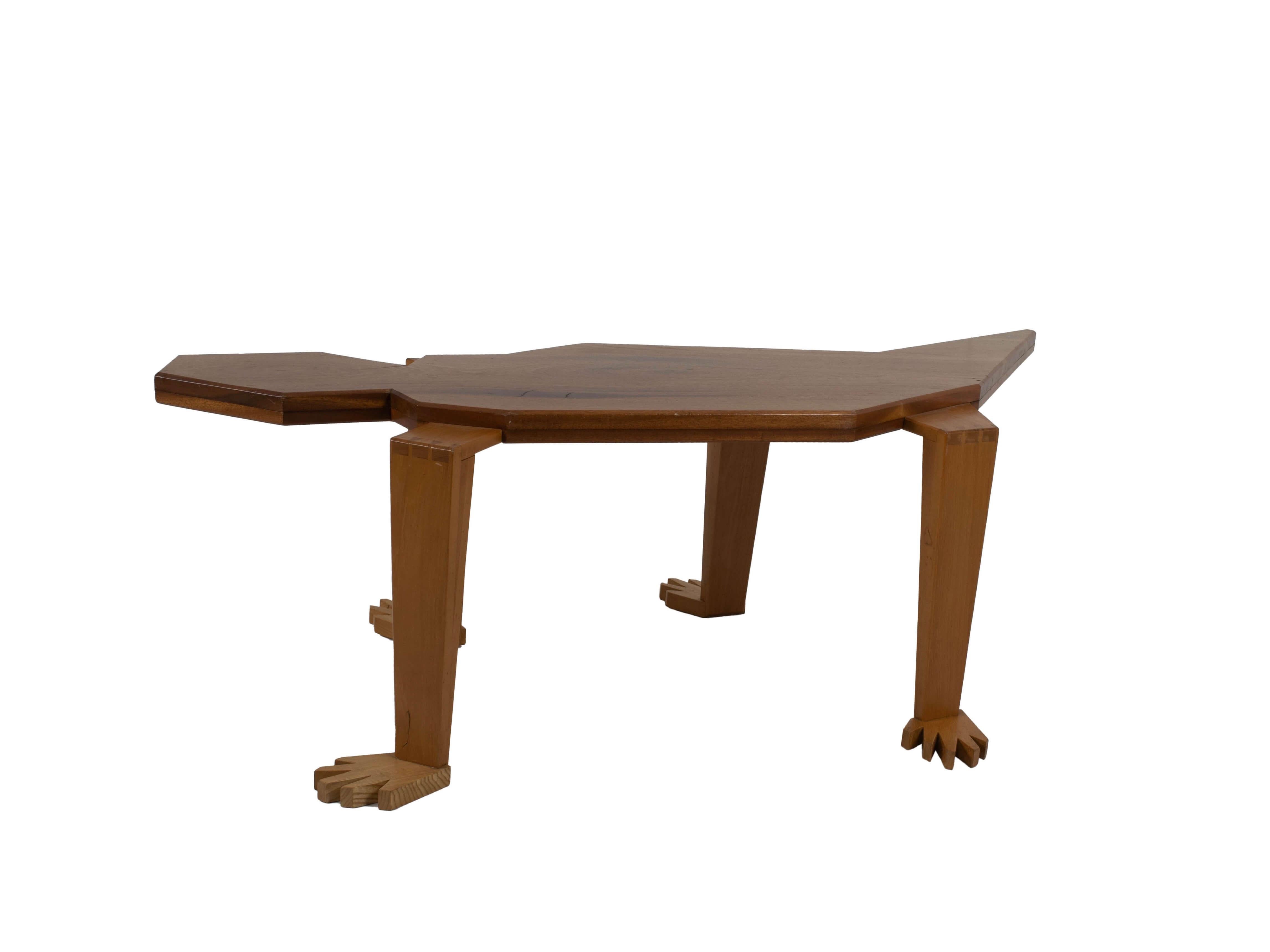 Mid-Century Modern Artisan Wooden 'Lizard' Coffee Table