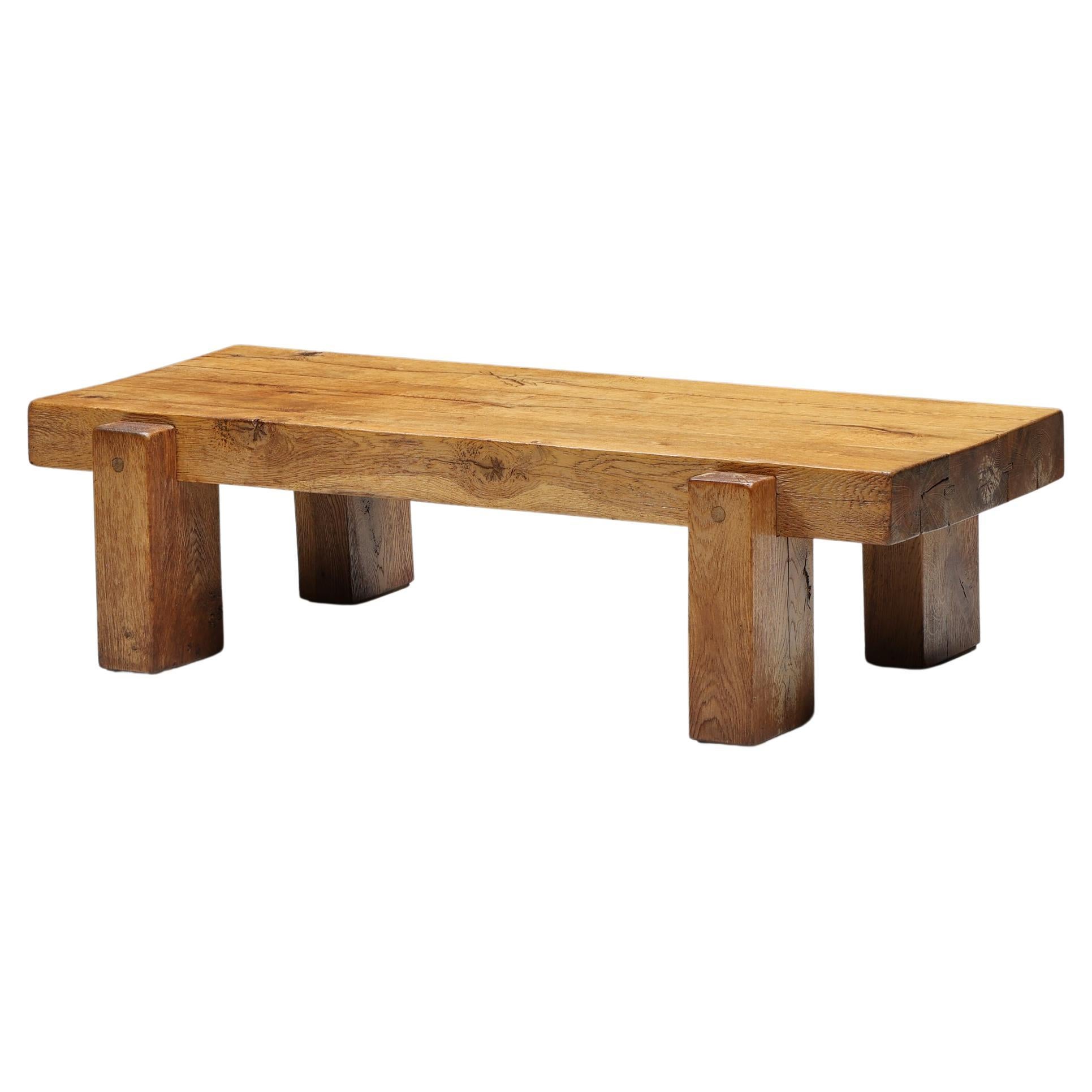 Moroccan Rectangular Wooden Coffee TableSimple For Sale at 1stDibs
