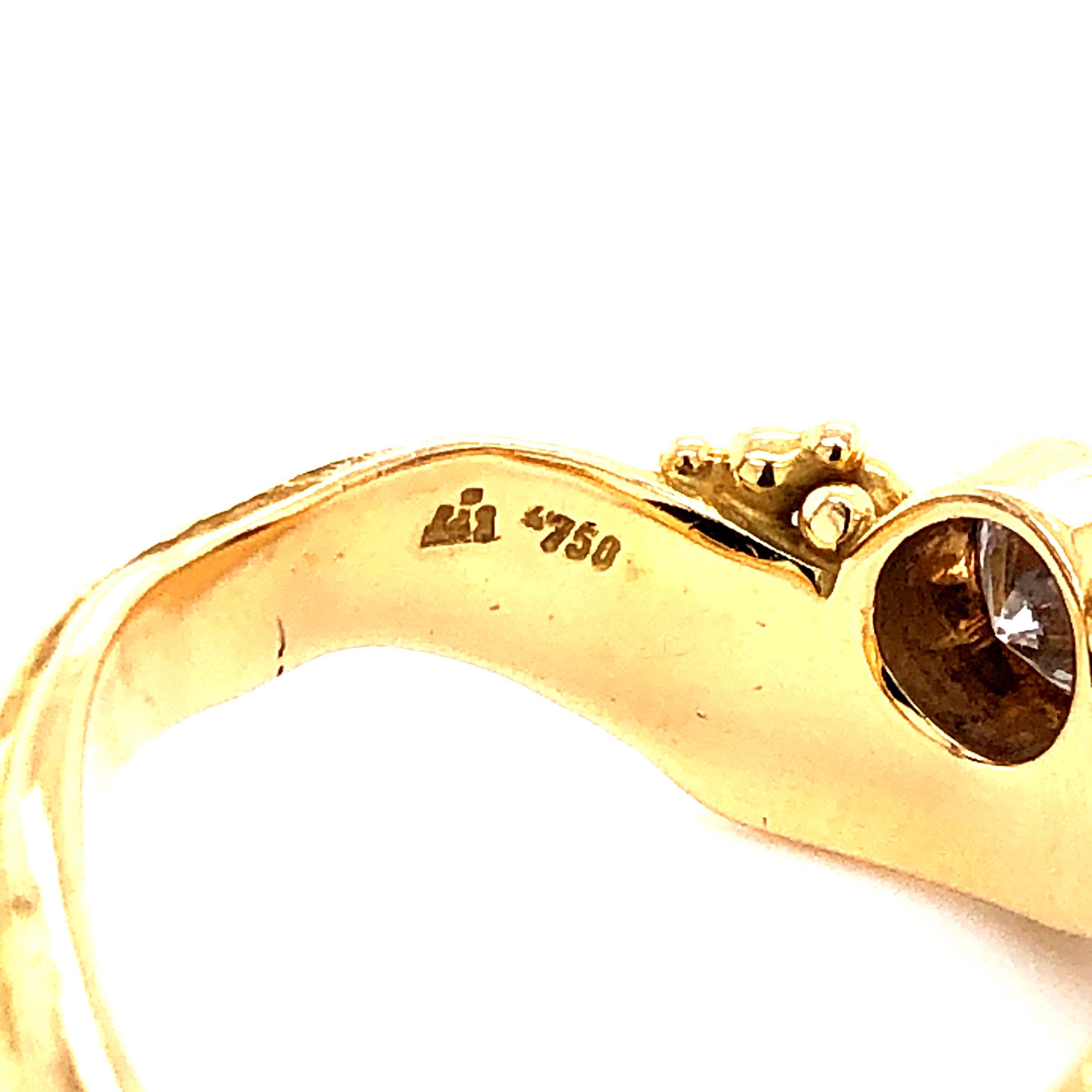 Artisan Yellow Gold Ring with Diamond 2