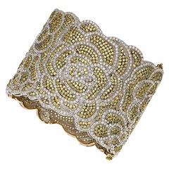 Pulsera Artesana Zafiro Amarillo Diamante Oro Rosa Bicolor
