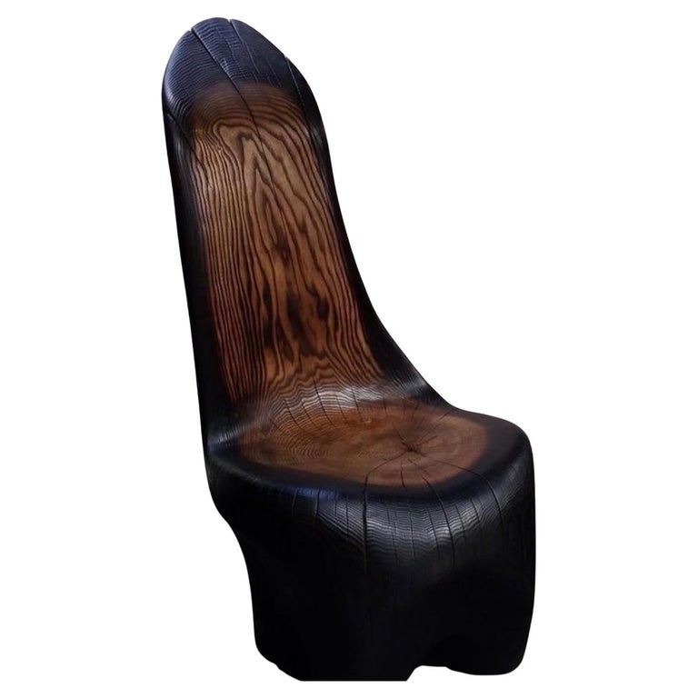Artisanal Ash Burntwood Chair For Sale at 1stDibs