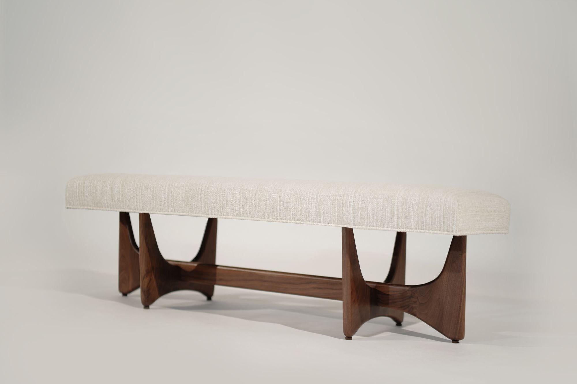 XXIe siècle et contemporain Banc artisanal en noyer naturel en vente