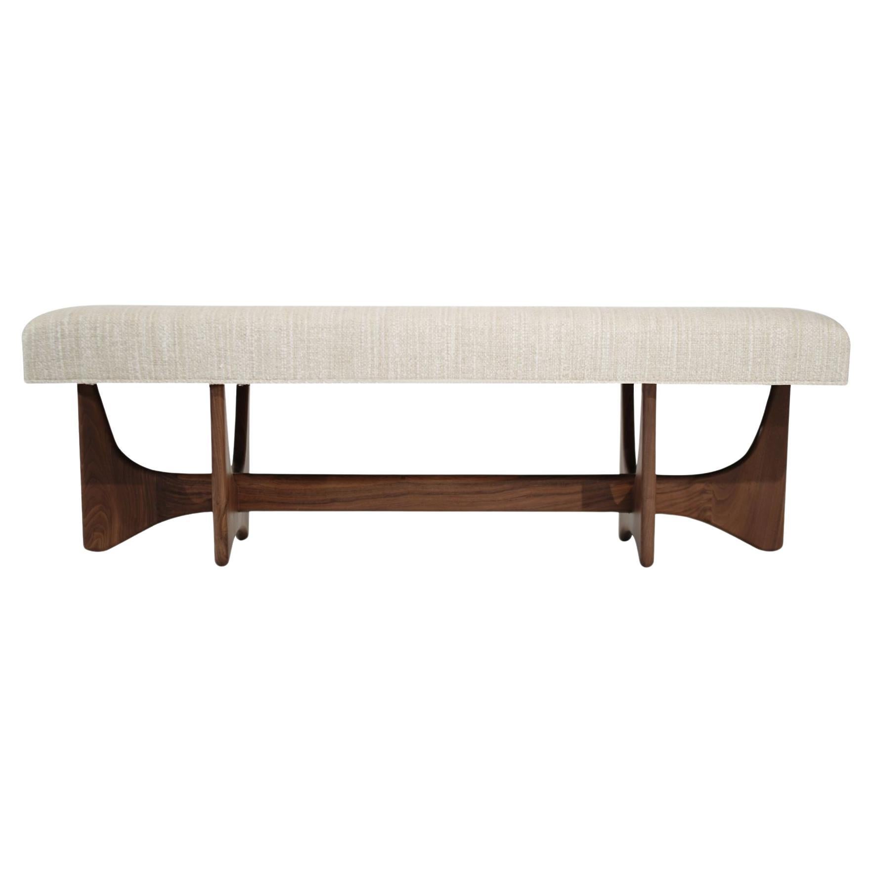 Artisanal Bench in Natural Walnut