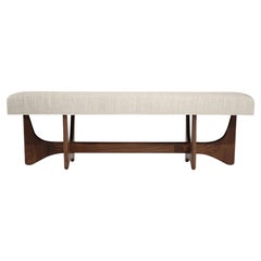 Banc artisanal en noyer naturel