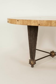 French Artisanal Brutalist Dining Table