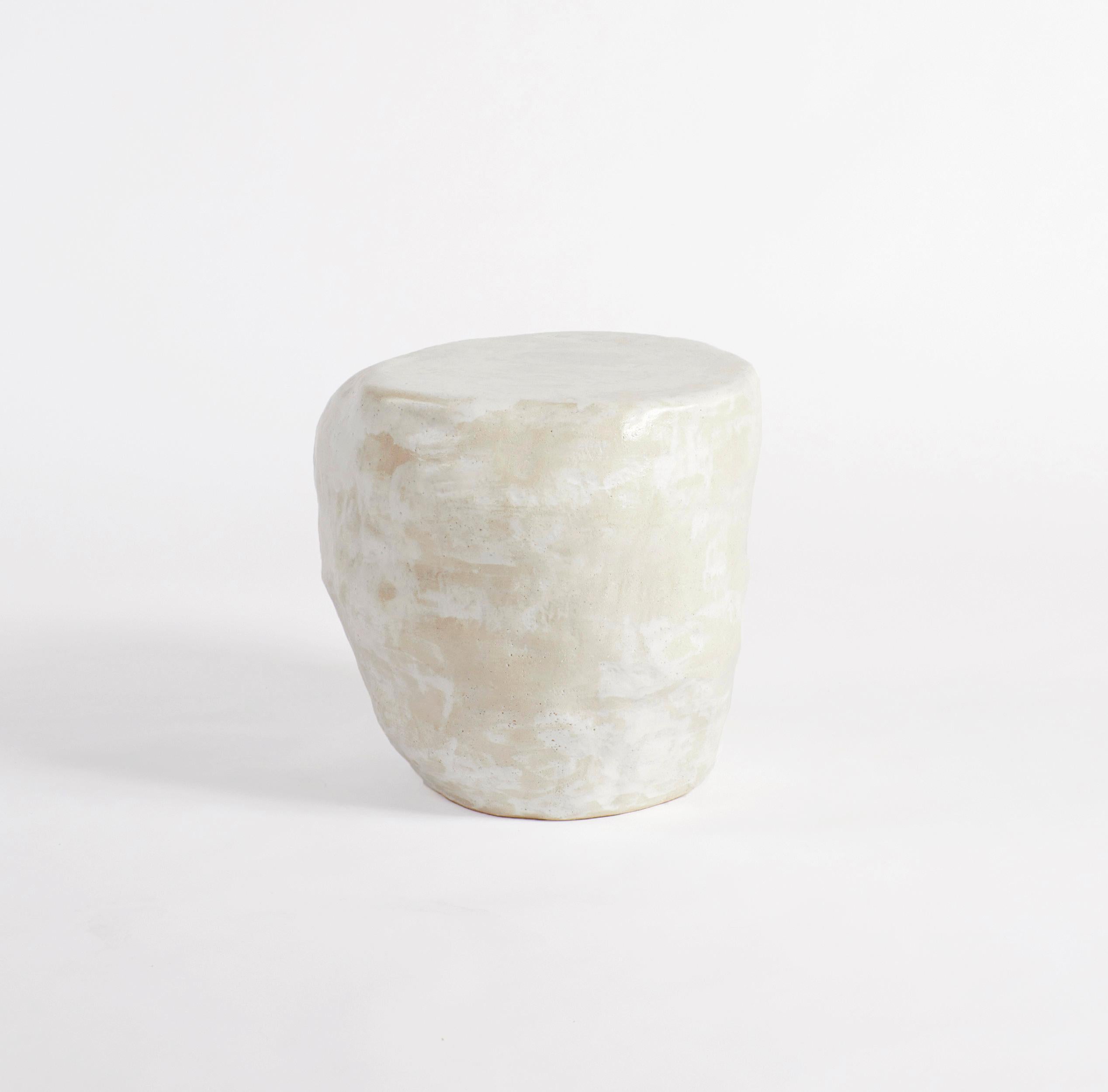 Modern Artisanal Ceramic Side Table  For Sale