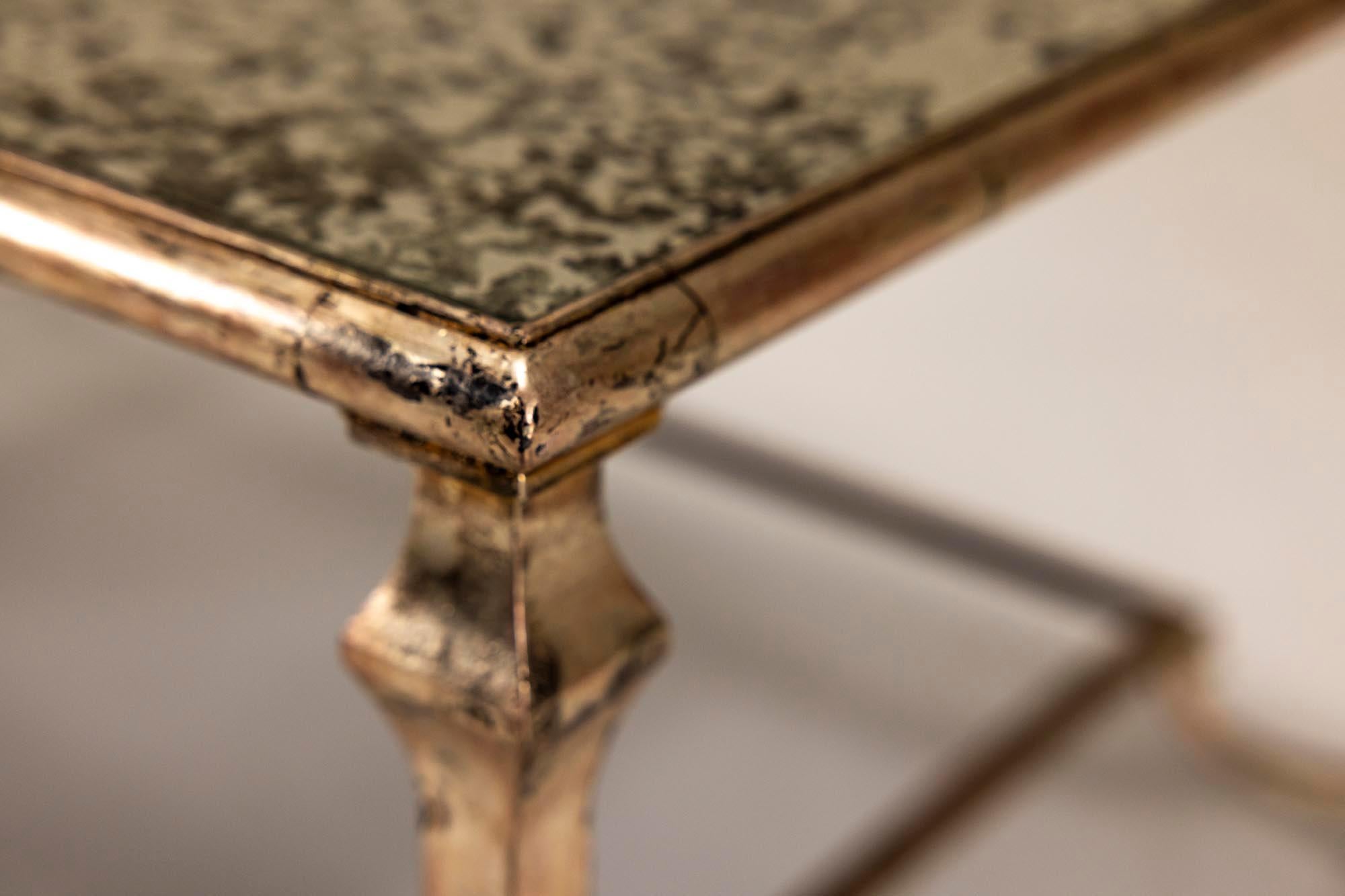 Artisanal Coffee Table in the Style of Maison Jansen For Sale 3