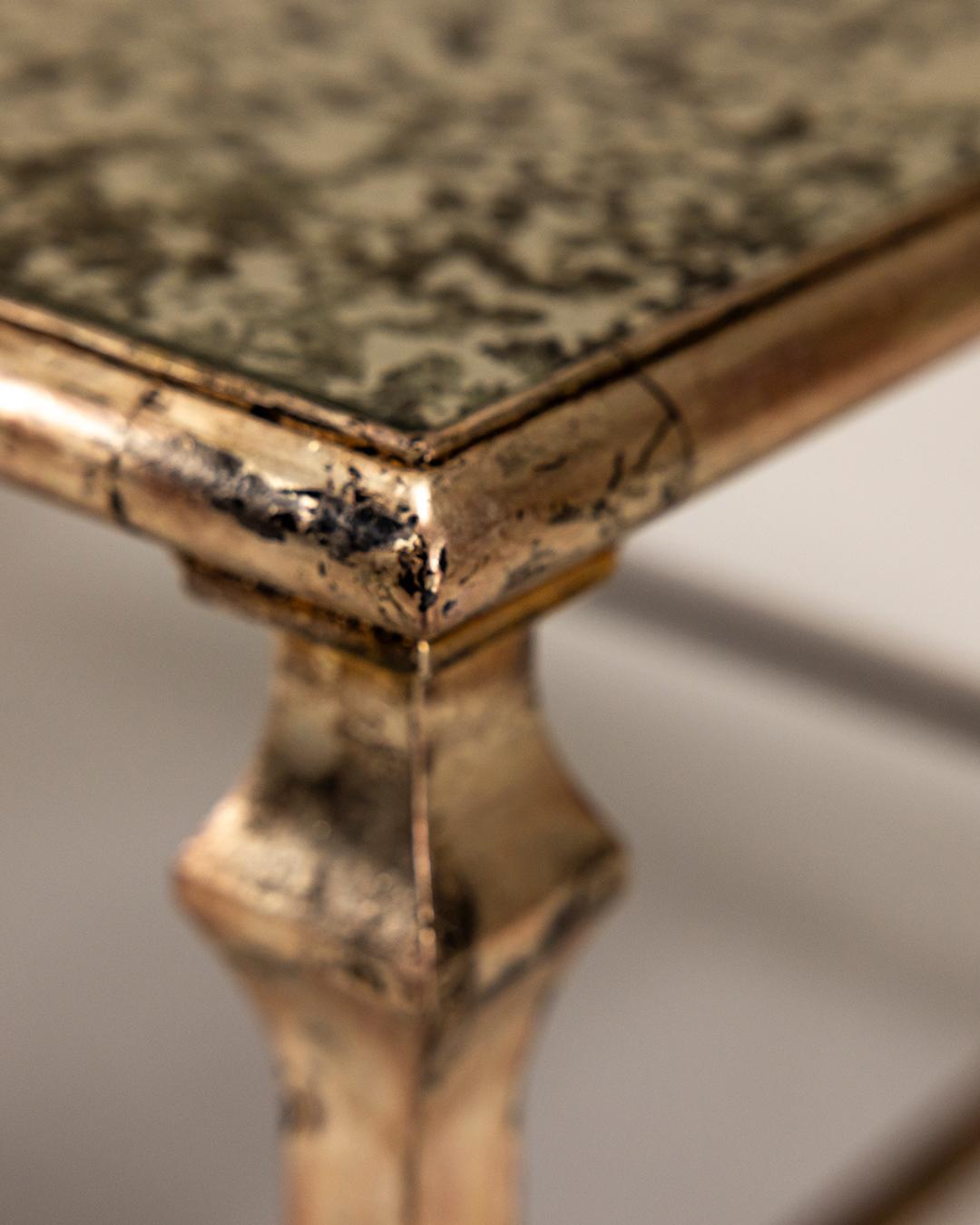 Artisanal Coffee Table in the Style of Maison Jansen For Sale 8
