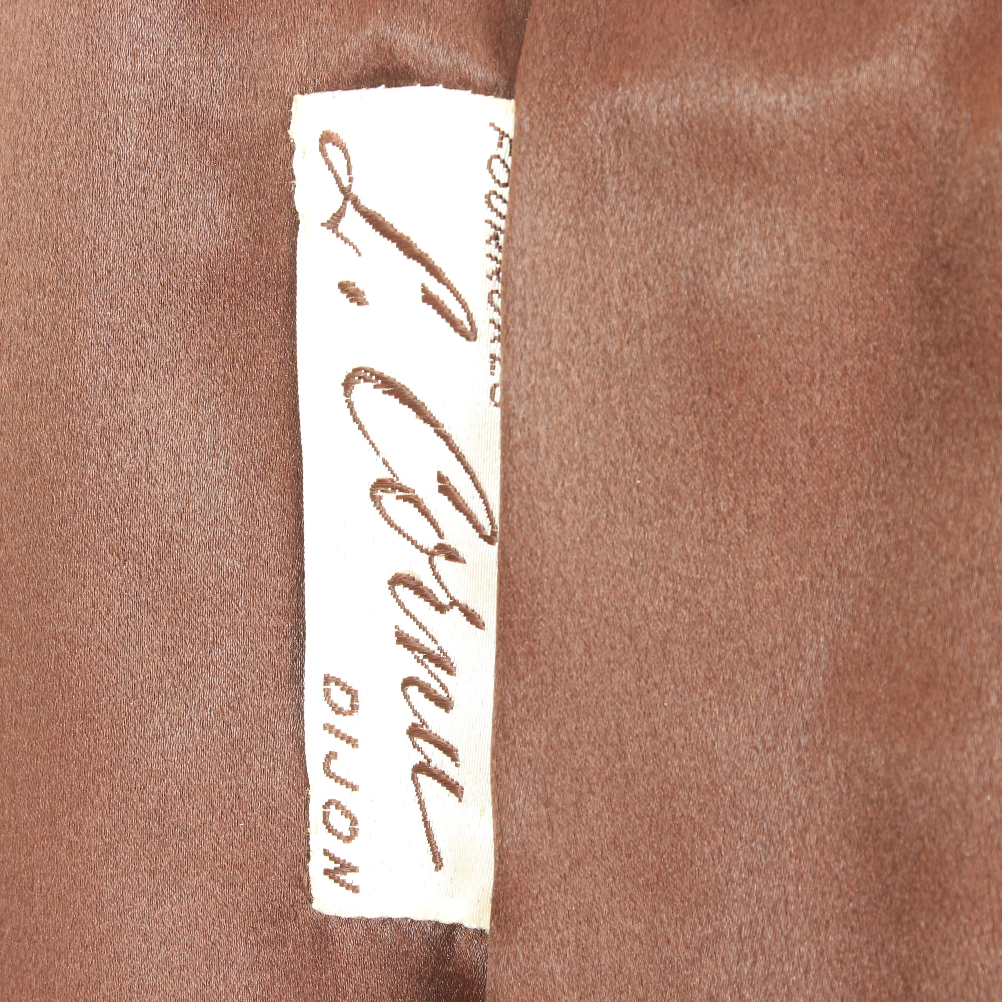 Artisanal French Fur Mink Long Coat Brown Whiskey Vintage 1980 3