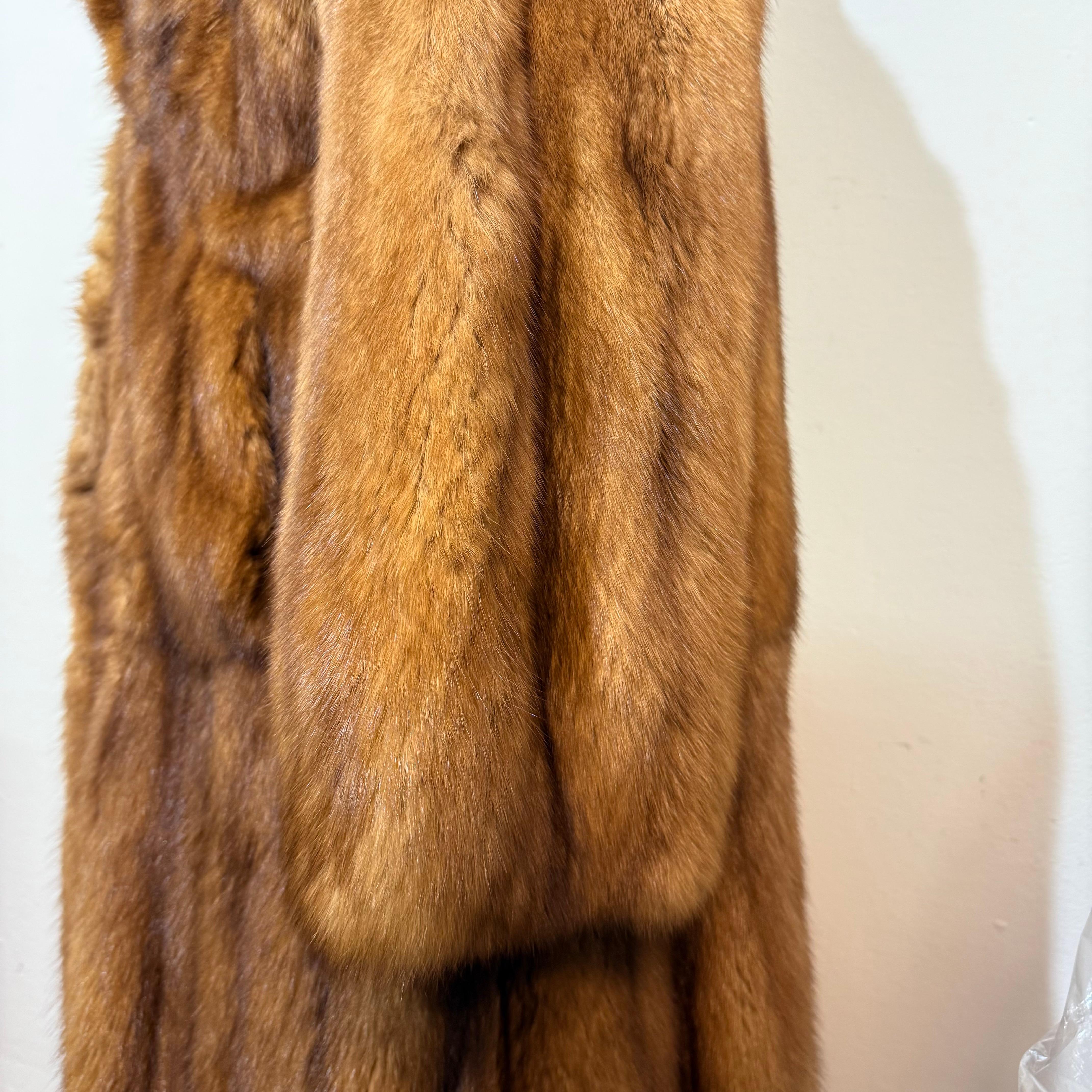 Artisanal Glalcé Sable Zibeline Long Fur Coat M In condizioni ottime a Gazzaniga (BG), IT