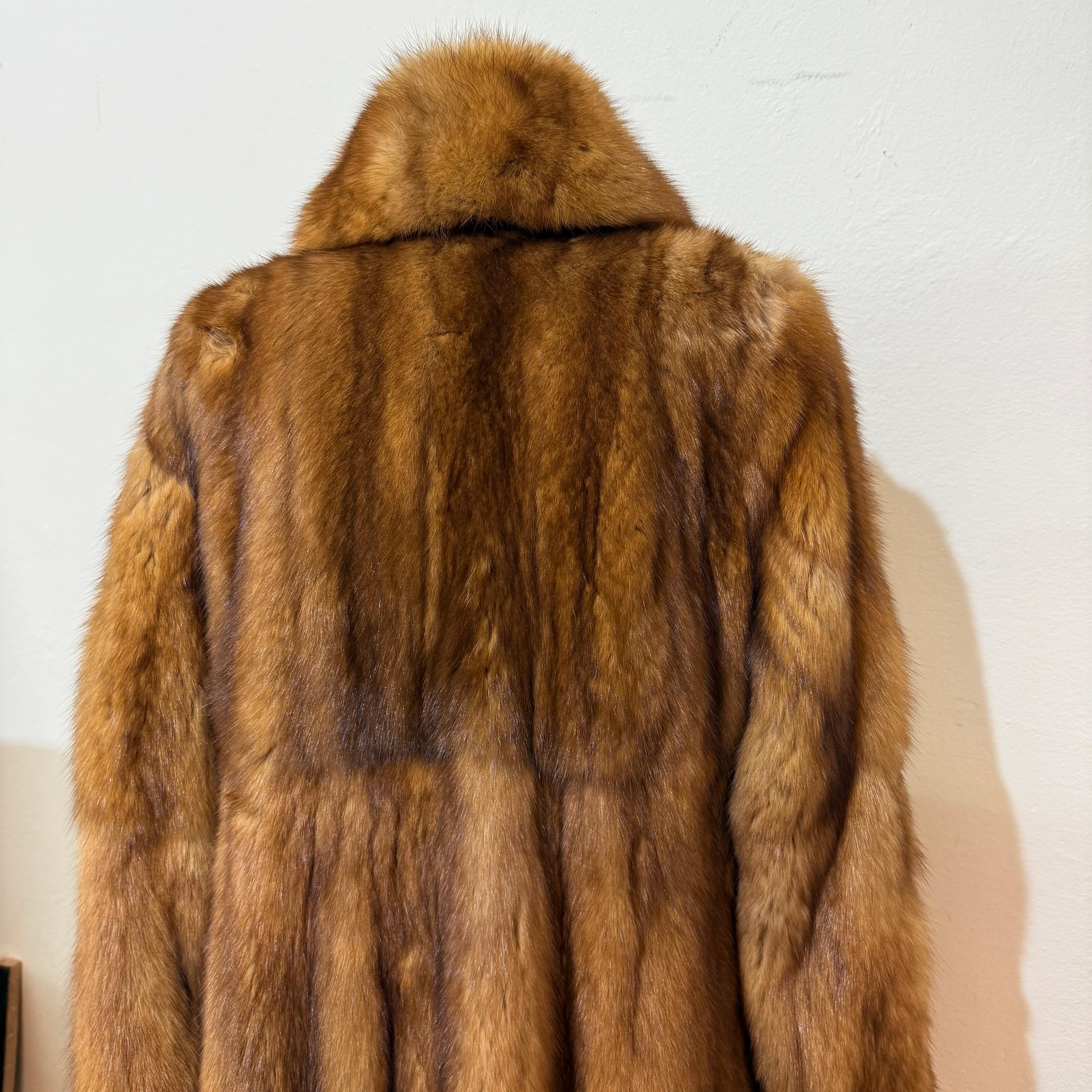 Donna Artisanal Glalcé Sable Zibeline Long Fur Coat M