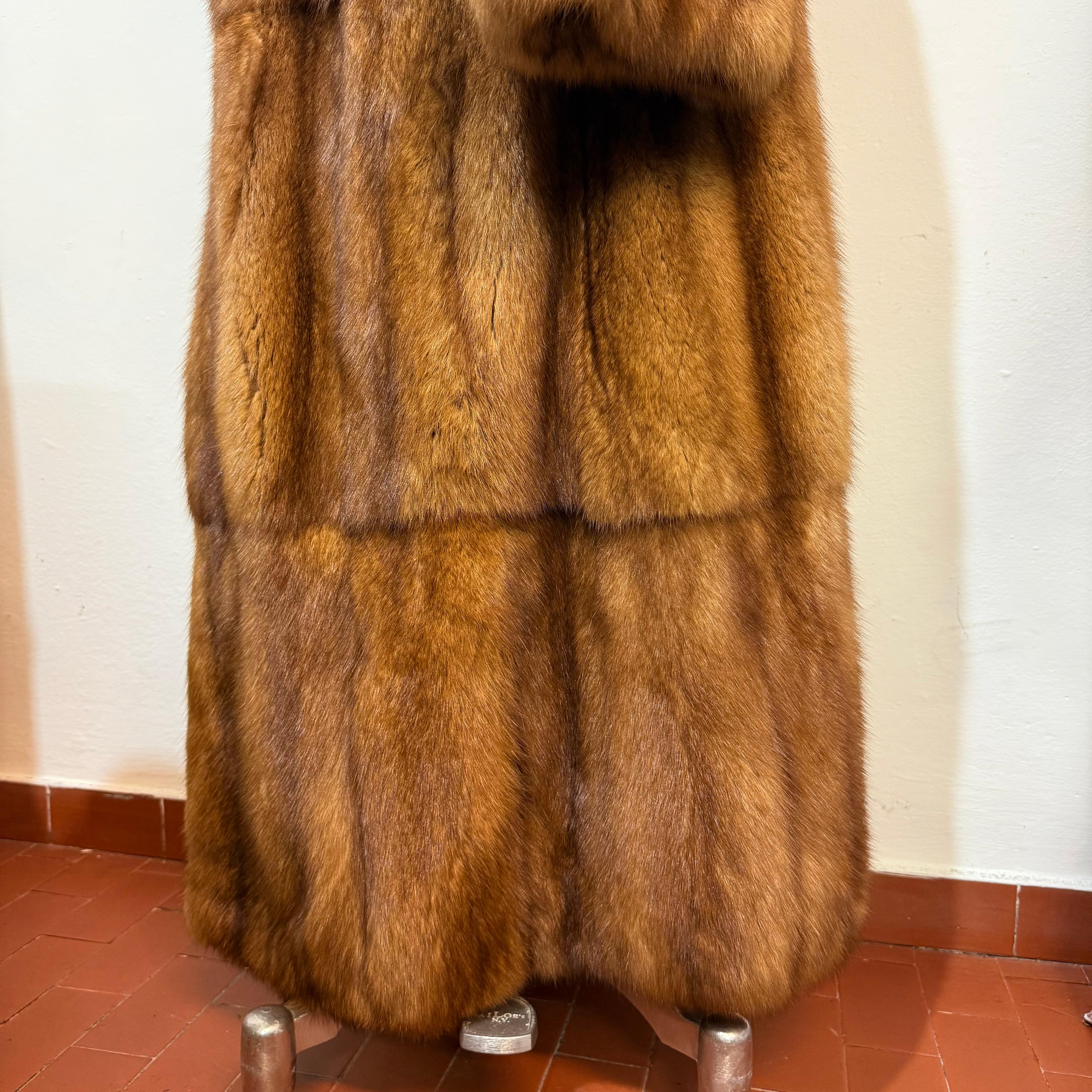 Artisanal Glalcé Sable Zibeline Long Fur Coat M 1