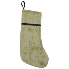 Artisanal  Green Holiday Gift Stocking Double-Sided