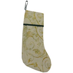 Artisanal Green Holiday Gift Stocking Double-Sided