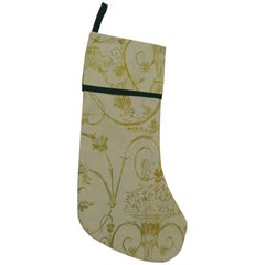 Artisanal Green Holiday Gift Stocking Double Sided