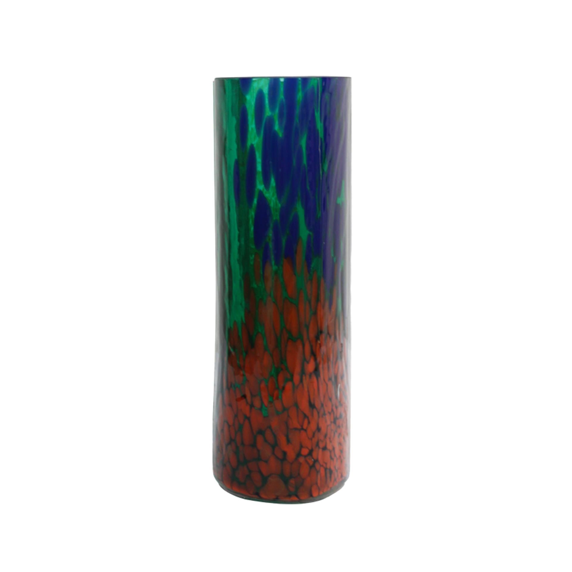 Kunsthandwerkliche Vase aus grünem Muranoglas, 1970er Jahre Italienisches Design (Space Age) im Angebot
