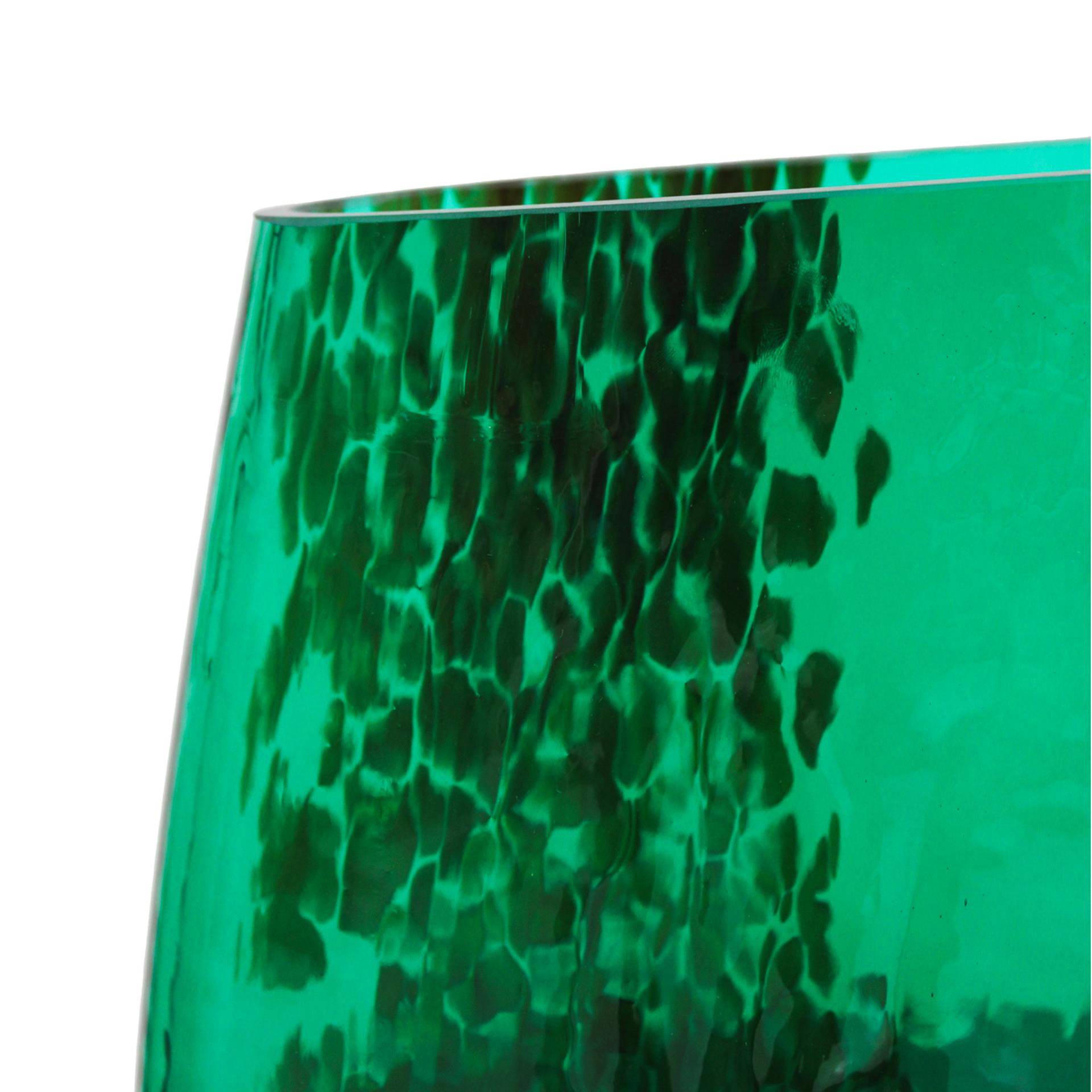 Kunsthandwerkliche Vase aus grünem Muranoglas, 1970er Jahre Italienisches Design im Angebot 2