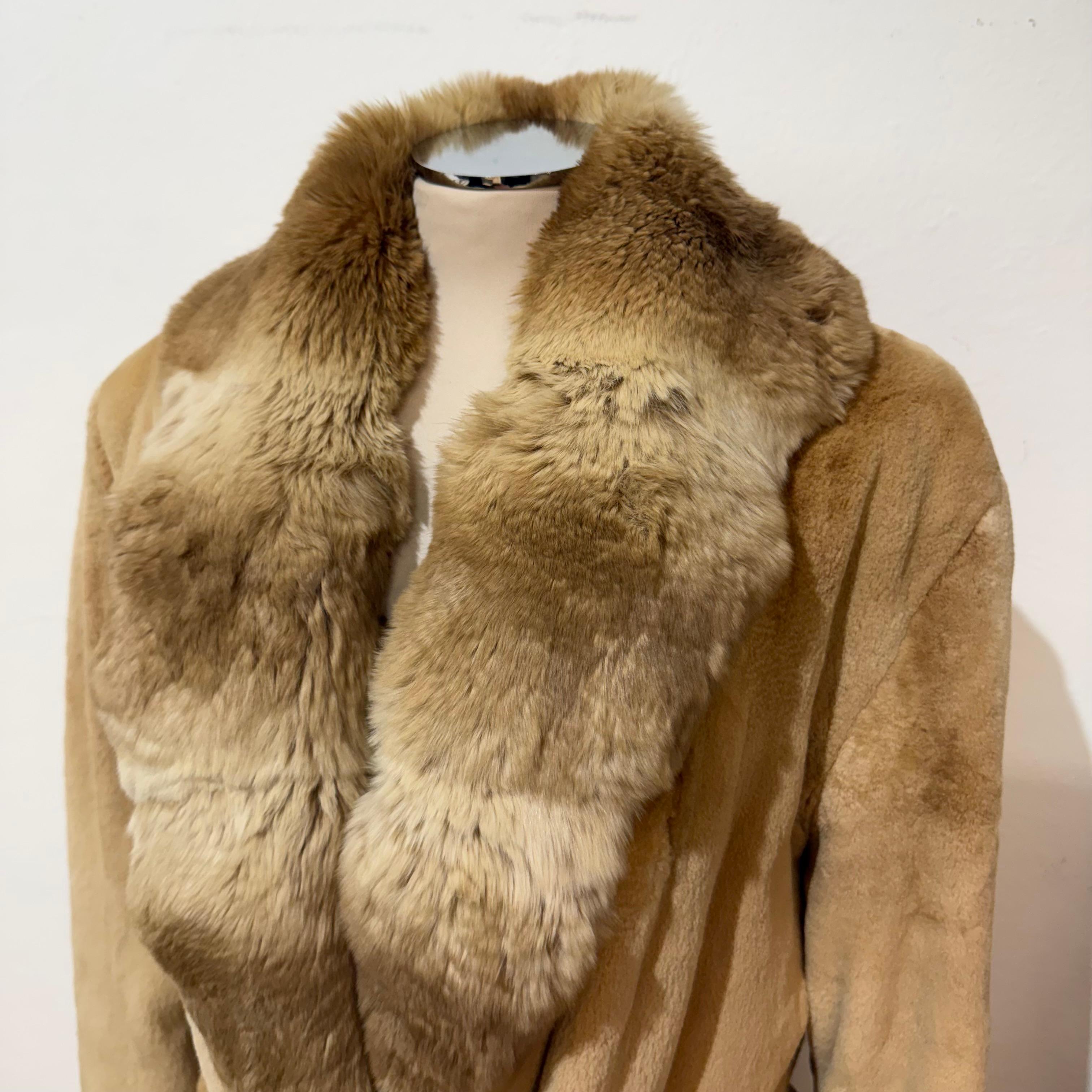 Artisanal Honey Shaved Mink Fur Coat M In condizioni ottime in vendita a Gazzaniga (BG), IT