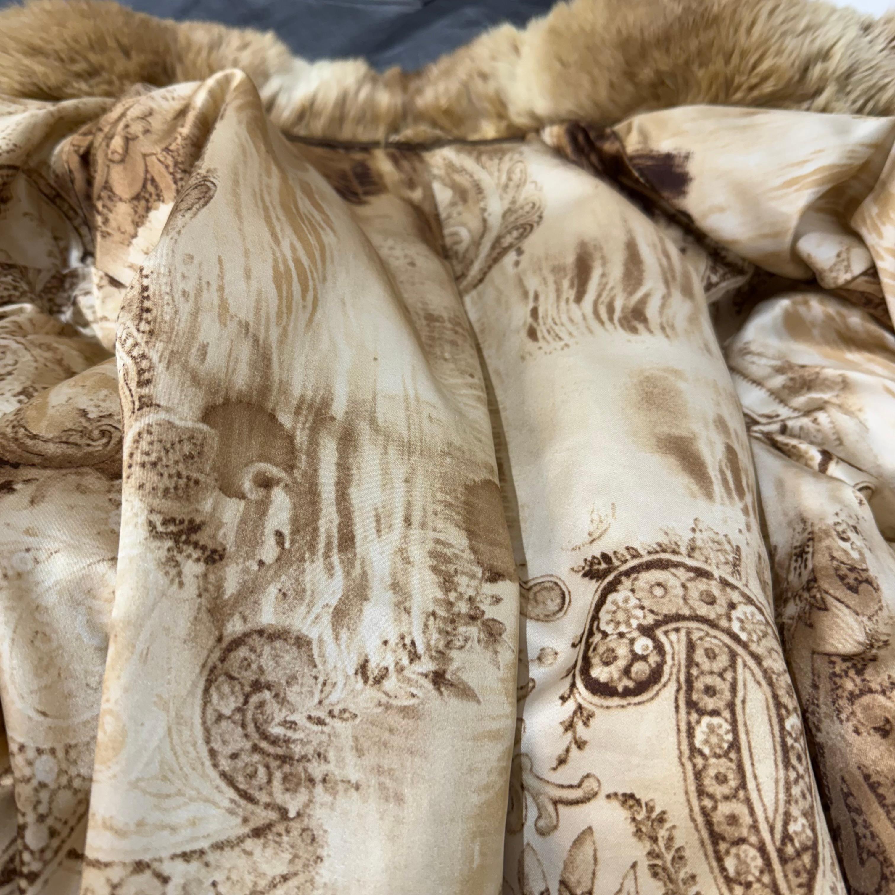 Artisanal Honey Shaved Mink Fur Coat M in vendita 2