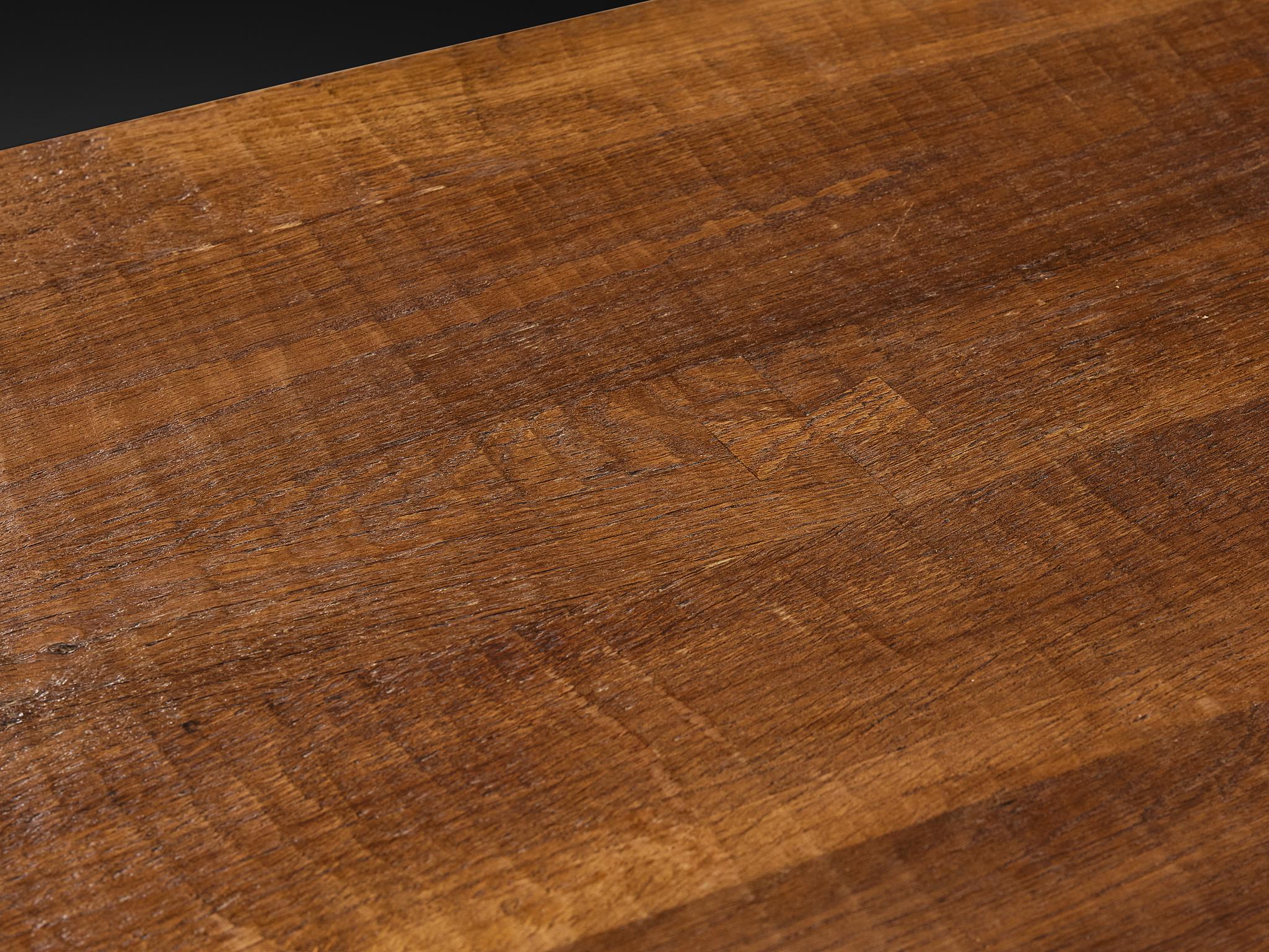 Artisanal Mid-Century Dining Table in Oak in vendita 1