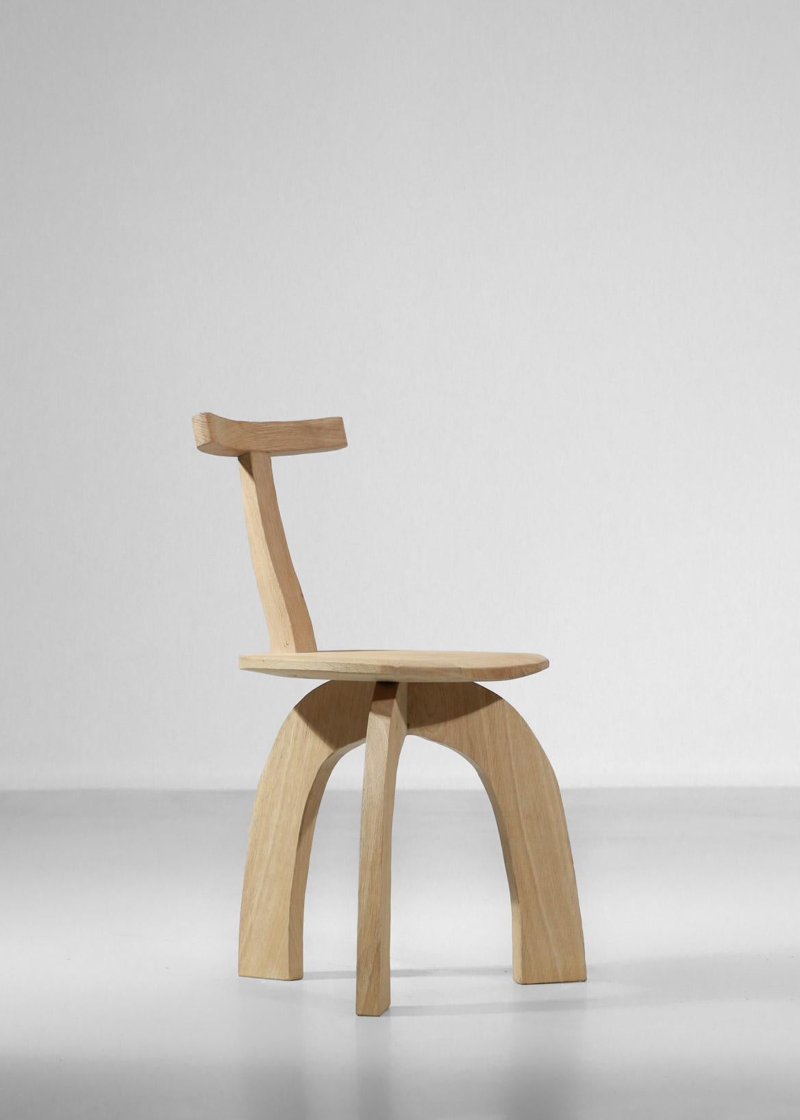 Artisanal Modern 80/20 Oak or Sycamore Chair Created by Vincent Vincent For Sale 6