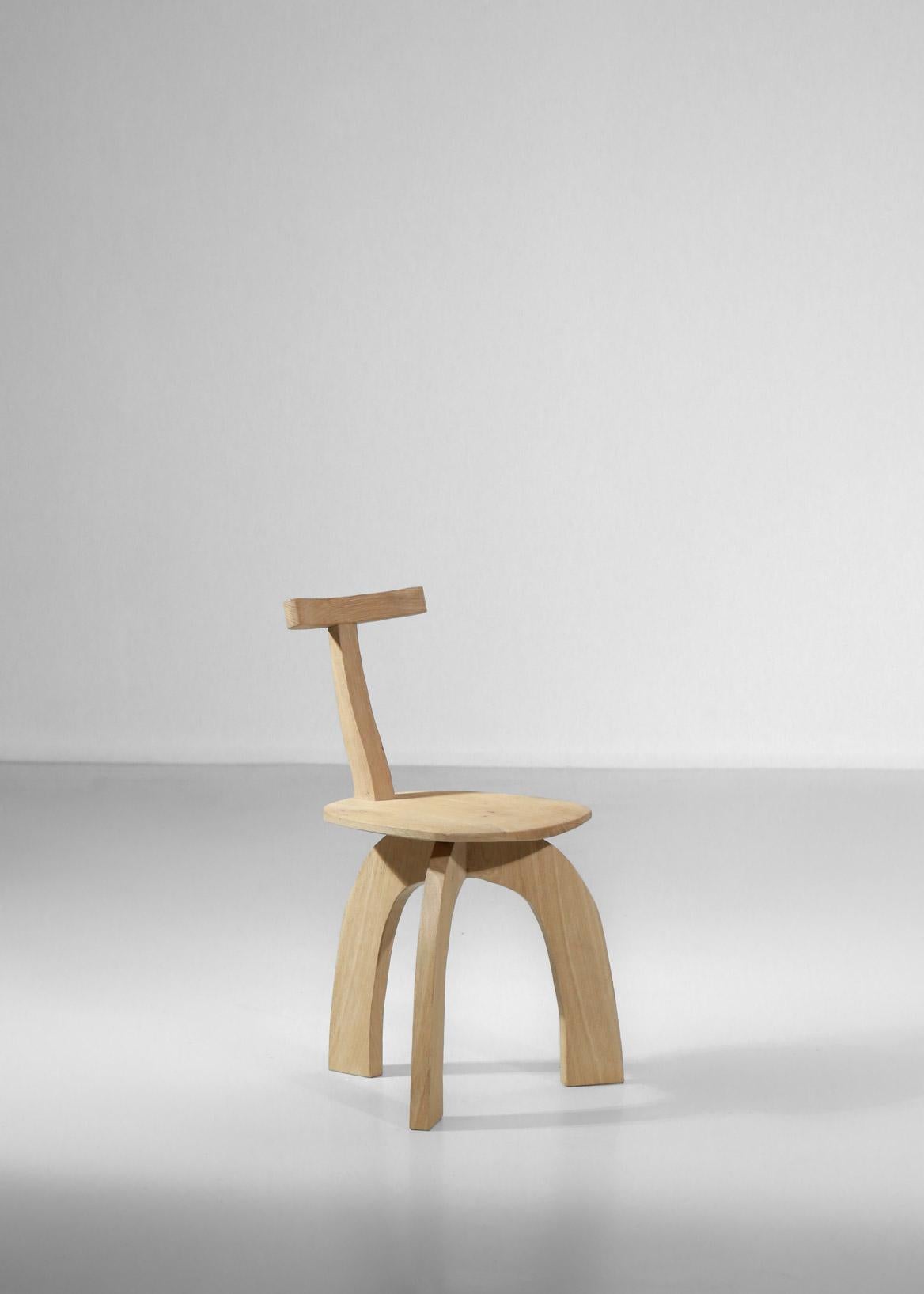 Artisanal Modern 80/20 Oak or Sycamore Chair Created by Vincent Vincent For Sale 7
