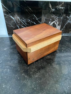 Artisanal Modernist Wood Decorative Box