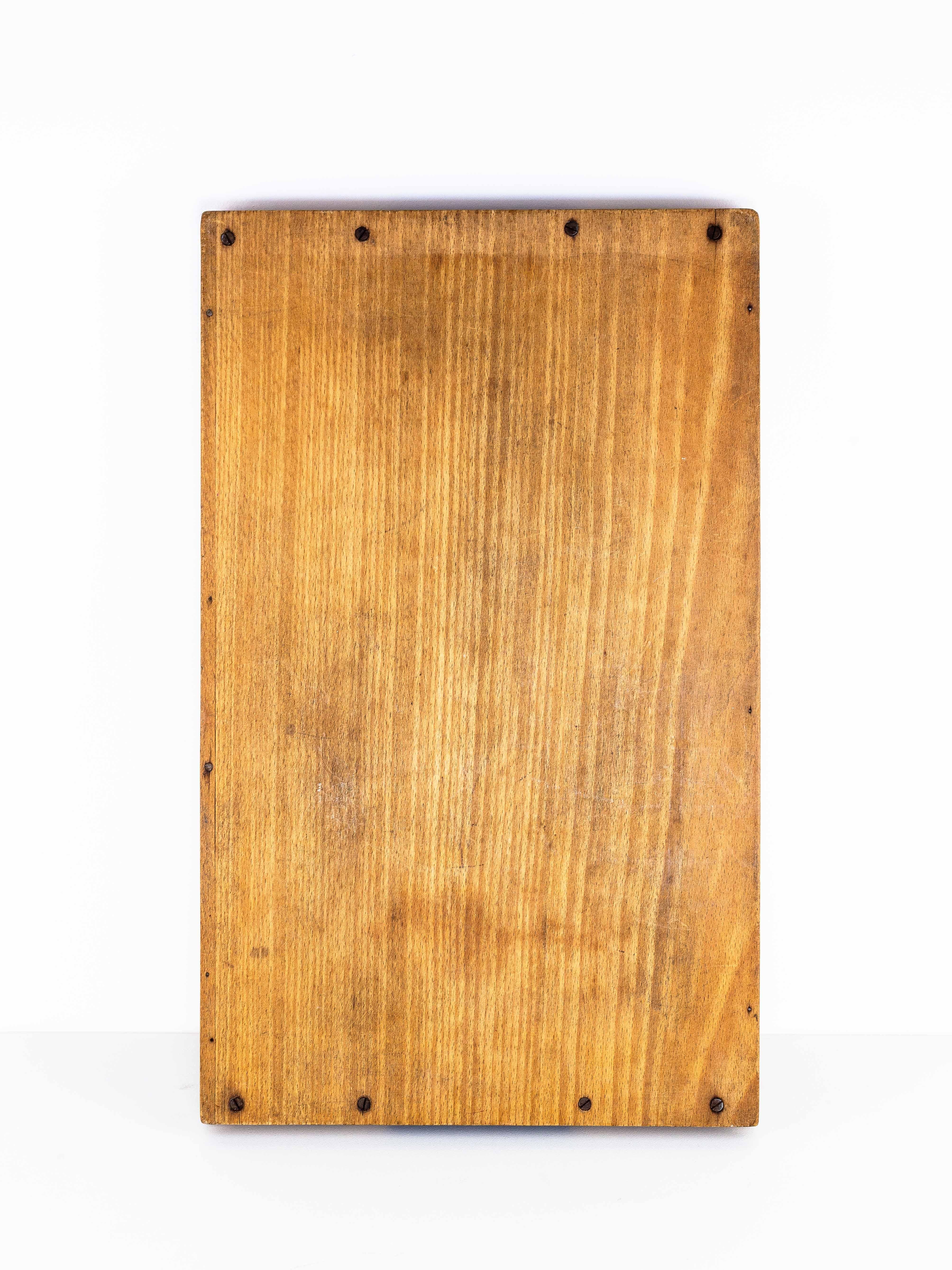 Artisanal Plywood and Cord Kitchen Tray, Minimal Japanese Style, France 1960s For Sale 5