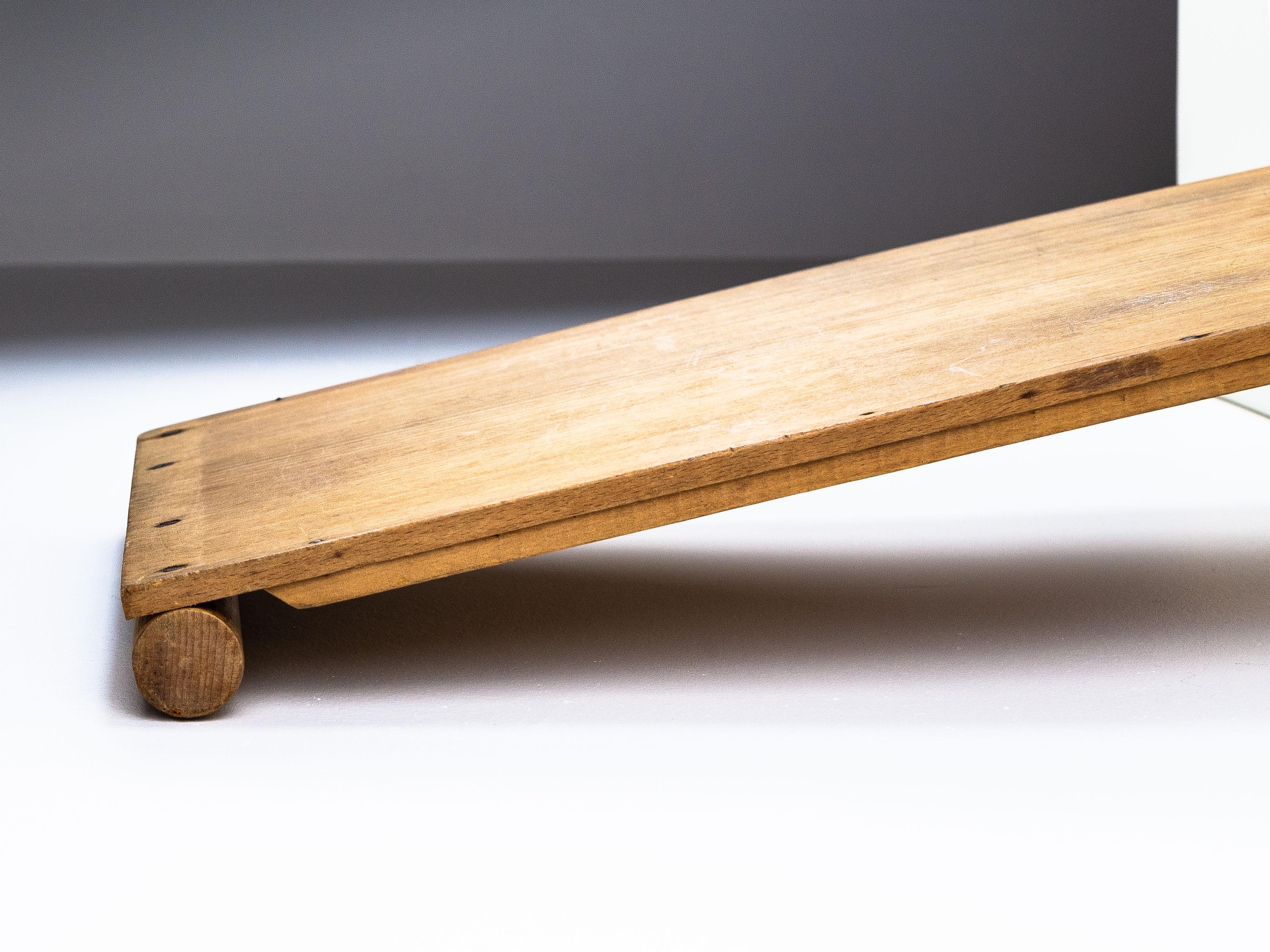 Artisanal Plywood and Cord Kitchen Tray, Minimal Japanese Style, France 1960s For Sale 6