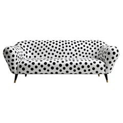Canapé artisanal Polkadot Black 3 Seater