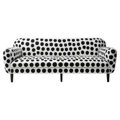 Canapé artisanal Polkadot Black 3 Seater