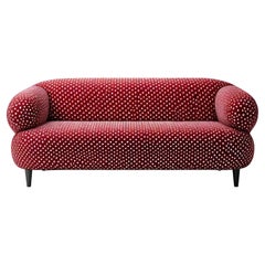 Canapé Artisanal Polkadot Bourgogne 3 Seater