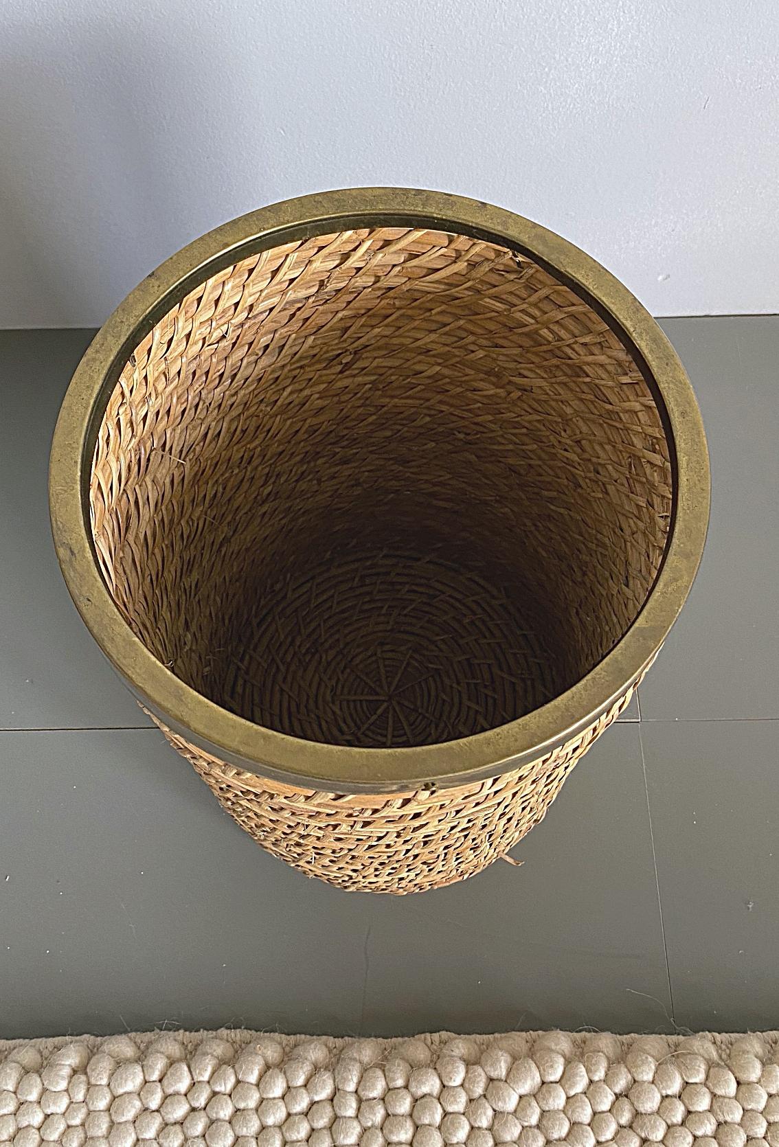 brass laundry hamper