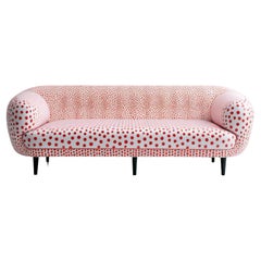 Artisanal Red Polkadot 3 Seater Sofa