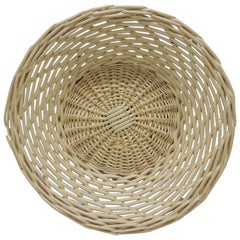 Artisanal Round Style Rattan Tray or Basket